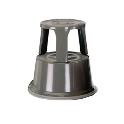 PRUČKA IZ PLOČEVINE, okrogla, višine 430mm, siva, nosilnosti 150kg
