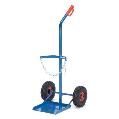 VOZIČEK ZA JEKLENKE 250x60mm s polnimi kolesi (za 1 jeklenko 33l, D318mm), nosil