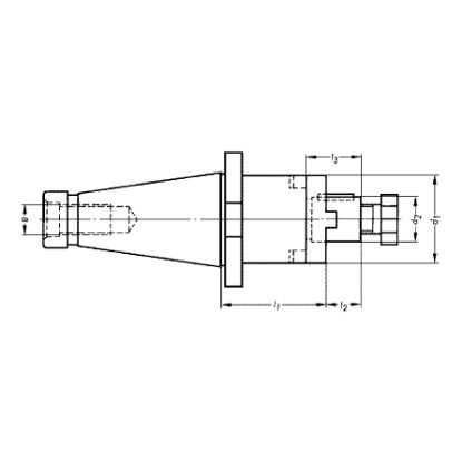 TRN VPENJALNI KOMBINIRANI ZA REZKALNO GLAVO DIN2080 SK40/D40mm, L=52mm
