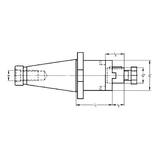 TRN VPENJALNI KOMBINIRANI ZA REZKALNO GLAVO DIN2080 SK50/D32mm, L=100mm