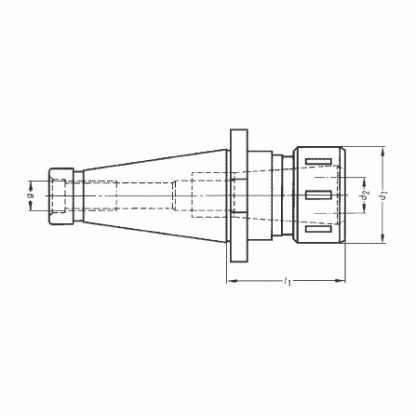 TRN VPENJALNI ZA VPENJALNE PUŠE ESX/ER DIN2080 SK50/ER25 X=60mm (1-16mm)