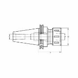 TRN VPENJALNI ZA VPENJALNE PUŠE ESX/ER DIN69871 AD SK50/ER25 X=60mm (1-16mm)