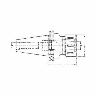 TRN VPENJALNI ZA VPENJALNE PUŠE ESX/ER DIN69871 AD SK50/ER40 X=80mm (3-26mm)