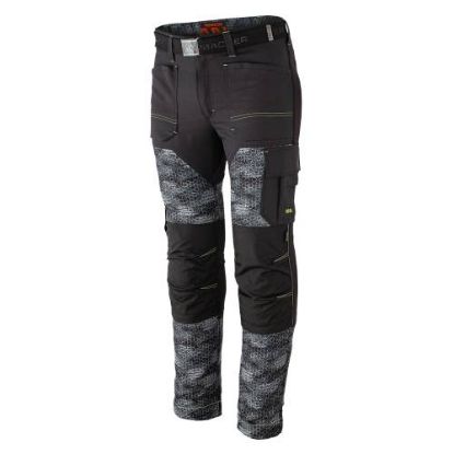 HLAČE DELOVNE MOŠKE BENNON BENNON PREDATOR 290 G, ČRNO/SIVE BARVE, VEL.58