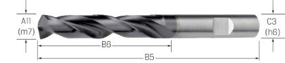 Slika SVEDER ŠPIRALNI VHM DIN6537HB D4,8mm 3xD TiAlN ECOLINE