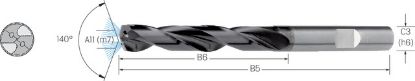Slika SVEDER SPIRALNI VHM DIN6537/HB UNI D6,2mm 5xD IK TiAlN