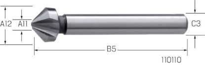Slika GREZILO DIN335/C 90° D12,4mm HSS
