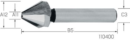 Slika GREZILO 60° DIN334/C D25,0mm HSS 