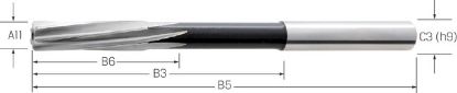 Slika POVRTALO STROJNO NC  DIN212 D5,0mm H7 HSS-E