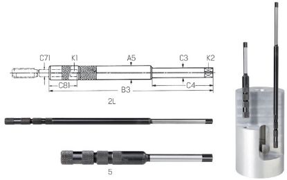 Slika PODALJŠEK ZA NAV.SVEDRE Z VPETJEM D12,0/9,0mm VEL.10/ L=130mm     