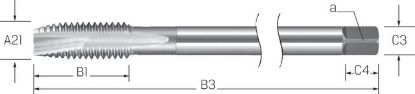 Slika SVEDER NAVOJNI STROJNI DIN13 M12 L=220mm 6H HSS-E-V3 - extra dolgi