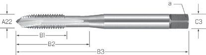 Slika SVEDER NAV.STROJNI UNC 5/16-18 HSS-E-V3 - ravni   