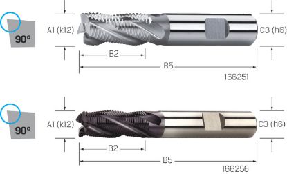Slika REZKAR PALIČNI KOSMAČILNI DIN844/HR D22,0mm Z=4 HSS-Co TiAlN