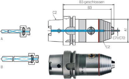 Slika Präzisions-Kurzbohrfutter IK ISO 12164-1   A100x0,5-13  WTE