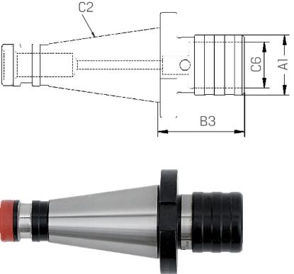 Slika GLAVA ZA REZANJE NAVOJEV DIN2080 SK50/M14-33