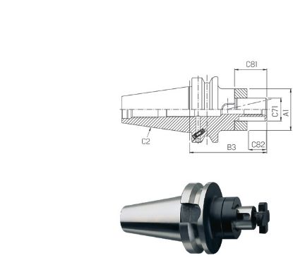 Slika TRN VPENJALNI ZA REZKALNO GLAVO - KOMBINIRANI MAS403 AD BT40x16mm - kratek    