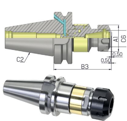 Slika Synchro-Gew-SchneidfutterER IK ISO 7388-2 JD/JF  40x16 PREMUS