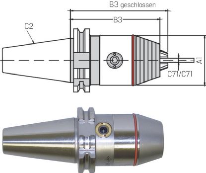 Slika GLAVA VRTALNA WTE DIN69871/A SK40x2,5-16mm                                      