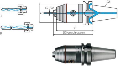 Slika Präzisions-Kurzbohrfutter IK ISO 7388-2 JD/JF 40x2,5-16 WTE