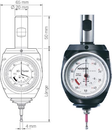 Slika TASTER UNIVERZALNI 3D VODOODPOREN IP67- VPENJALO D20,0mm                        
