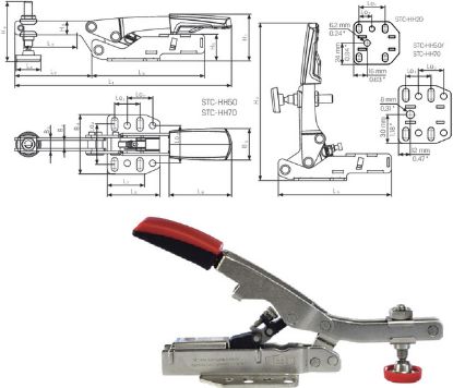 Slika VPENJALNIK HORIZONTALNI Z  AVTOMATSKO PRILAGODITVIJO- območje vpenjanja 60mm