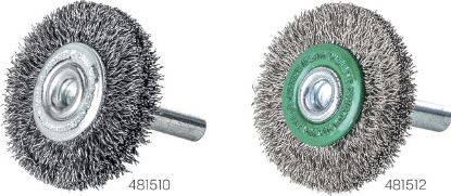 Slika ŠČETKA KROŽNA D80x16/0,20 z držalom D6,0mm iz posukane jeklene žice