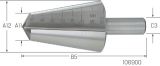 Slika Blechschälbohrer HSS gerade    3,0-14,0mm PREMUS