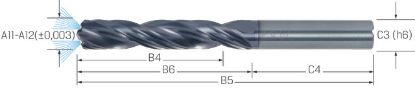 Slika Bohrreibahle VHM TiAlN IK 3xD DIN6537 HA   10,02mm PREMUS
