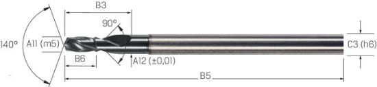 Kleinstbohrer VHM TiAlN UNI CD-PILOT         0,40mm MIKRON