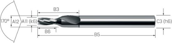 Kleinstbohrer VHM TiAlN UNI CD-CROSSPILOT    0,40mm MIKRON