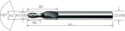 Slika Kleinstbohrer VHM TiAlN UNI CD-CROSSPILOT    1,10mm MIKRON