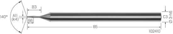 Kleinstbohrer VHM 3xd Stahl RI CD-FLEXPILOT     0,20mm MIKRON