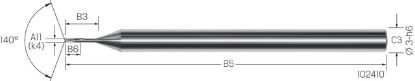 Slika Kleinstbohrer VHM 3xd Stahl RI CD-FLEXPILOT     0,69mm MIKRON