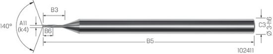Kleinstbohrer VHM 3xd Stahl CD-FLEXPILOT     0,10mm MIKRON