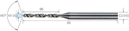 Slika Kleinstbohrer VHM 6xd UNI CD-COOL          1,10mm MIKRON