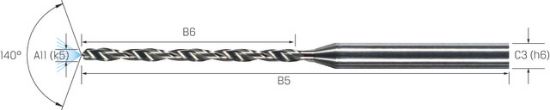 Kleinstbohrer VHM 15xd UNI CD-COOL          0,75mm MIKRON