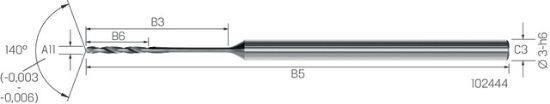 Kl.-Bohrer VHM eXe 20xd Stahl CD-FLEX          0,20mm MIKRON