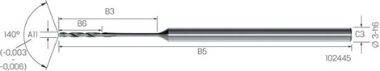 Kleinstbohrer VHM 20xd Stahl CD-FLEX          0,10mm MIKRON