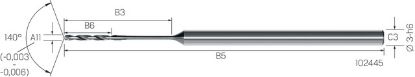 Slika Kleinstbohrer VHM 20xd Stahl CD-FLEX          0,39mm MIKRON