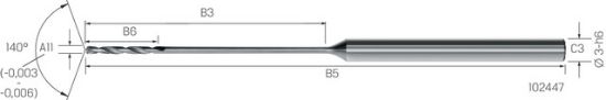 Kleinstbohrer VHM 30xd Stahl CD-FLEX          0,10mm MIKRON