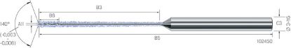 Slika Kl.-Bohrer VHM eXe 50xd Stahl CD-FLEX-IK       0,99mm MIKRON