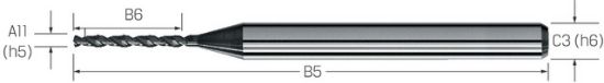 Kleinstbohrer VHM 7xd UNI MIQUDRILL 210    0,10mm MIKRON