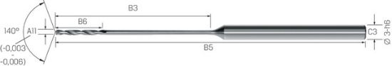 Kleinstbohrer VHM 30xd Titan CD-FLEX          0,10mm MIKRON