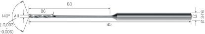 Slika Kleinstbohrer VHM 30xd Titan CD-FLEX          0,35mm MIKRON