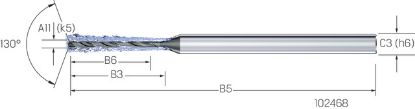 Slika Kleinstbohrer VHM exe 12xd Ino CD-SST-IK        0,60mm MIKRON