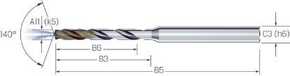 Slika Kleinstbohrer VHM exe 6xd Inox CD-COOL          3,25mm MIKRON