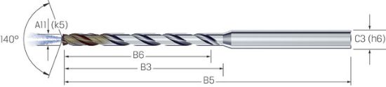 Kleinstbohrer VHM exe 15xd Ino CD-COOL          1,00mm MIKRON