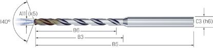Slika Kleinstbohrer VHM exe 15xd Ino CD-COOL          1,10mm MIKRON