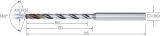 Slika Kleinstbohrer VHM exe 15xd Ino CD-COOL          1,30mm MIKRON
