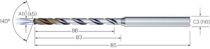 Slika SVEDER VHM D2,5mm L=100/50mm 20xD IK CrazyDrill Cool-SST-Inox eXedur SNP, MIKRON
